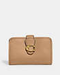 COACH®,TABBY MEDIUM WALLET,Smooth Leather,Mini,Brass/Toffee,Front View