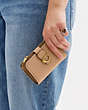 COACH®,TABBY MEDIUM WALLET,Smooth Leather,Mini,Brass/Toffee,Detail View