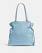 COACH®,ANDY TOTE WITH HORSE AND CARRIAGE,Pebbled Leather,Large,Anniversary,Silver/Waterfall,Front View