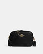 COACH®,JAMIE CAMERA BAG,Pebbled Leather,Large,Everyday,Gold/Black,Front View