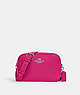 COACH®,JAMIE CAMERA BAG,Pebbled Leather,Large,Everyday,Silver/Cerise,Front View