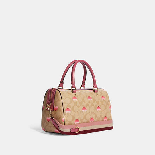 COACH OUTLET® | Rowan Satchel In Signature Canvas With Stripe 