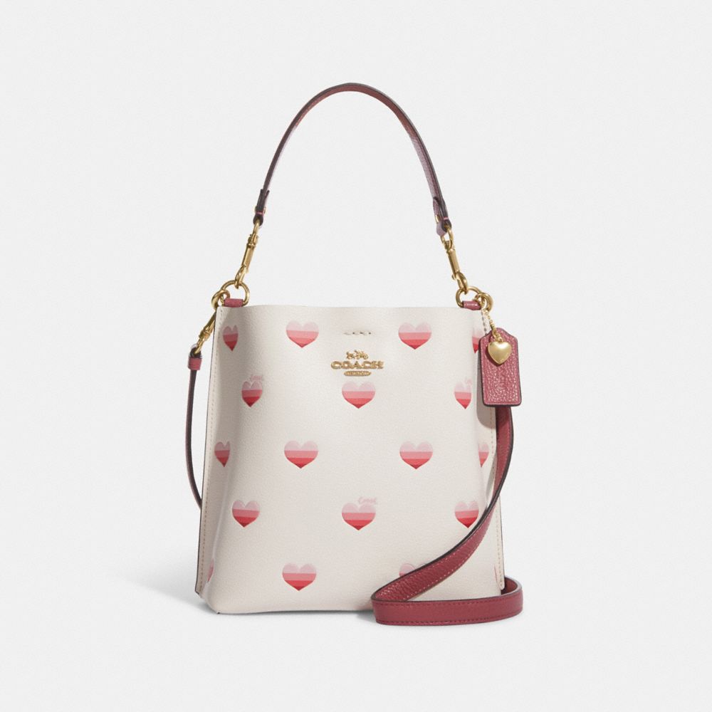 COACH OUTLET® | Mollie Bucket Bag 22 With Stripe Heart Print