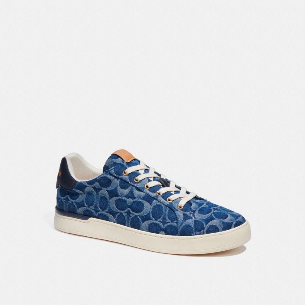 lowline low top sneaker in rainbow signature canvas