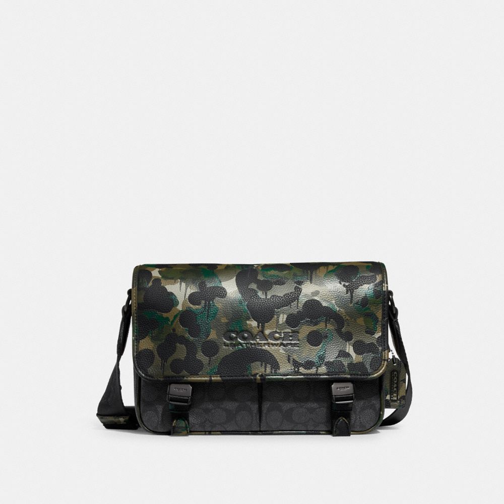 COACH® League Messenger Bag In Signature Canvas With Camo Print