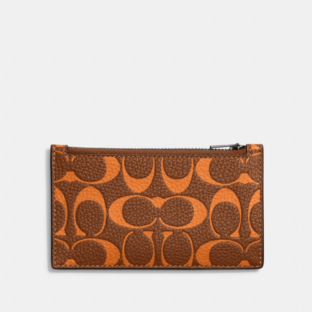 COACH® Zip Card Case In Signature Leather