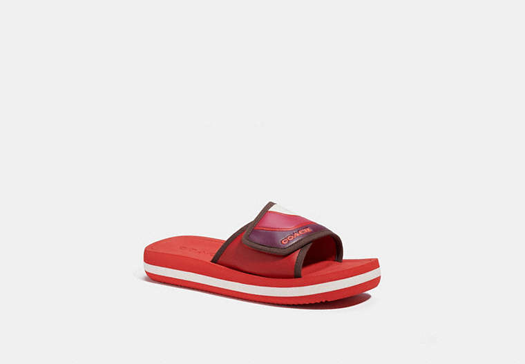 COACH®,SPORT SLIDE,Sport Red,Front View
