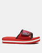 COACH®,SPORT SLIDE,Sport Red,Angle View