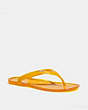 COACH®,NISA SANDAL,Synthetic,Mustard Yellow,Front View