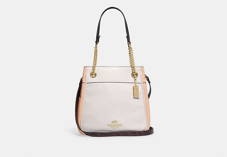 Cammie Chain Bucket Bag In Colorblock