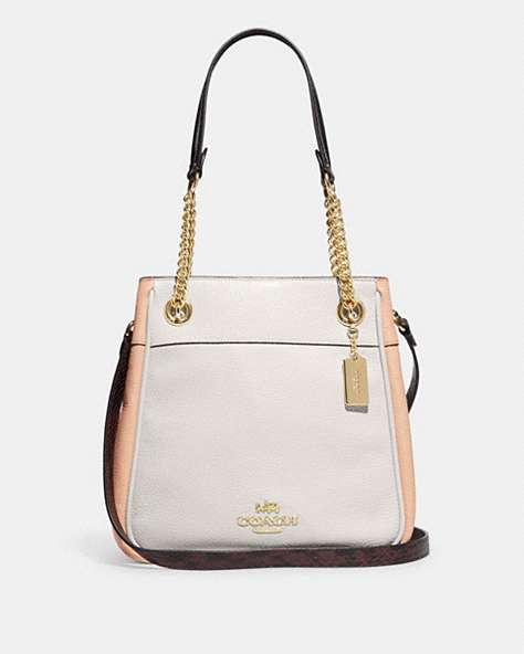 Cammie Chain Bucket Bag In Colorblock