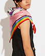 Rainbow Signature Horse And Carriage Print Silk Square Scarf