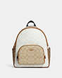 Court Backpack In Blocked Signature Canvas