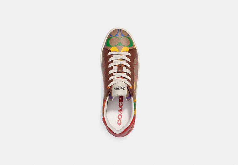 Clip Low Top Sneaker In Rainbow Signature Canvas