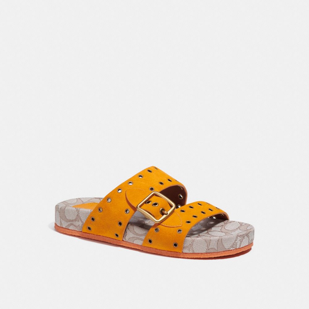 Coach Ally Sandal In Papaya/stone
