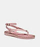 COACH®,GRACEY SANDAL,Leather,Carnation,Front View
