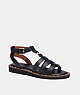 COACH®,GISELLE SANDAL,Leather,Black,Front View