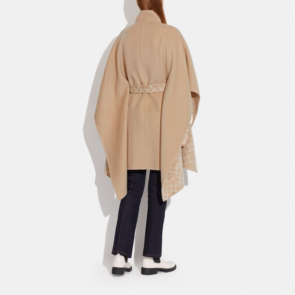 完売品】コーチ Classic Double Face Cape シグネチャー - minik.hr