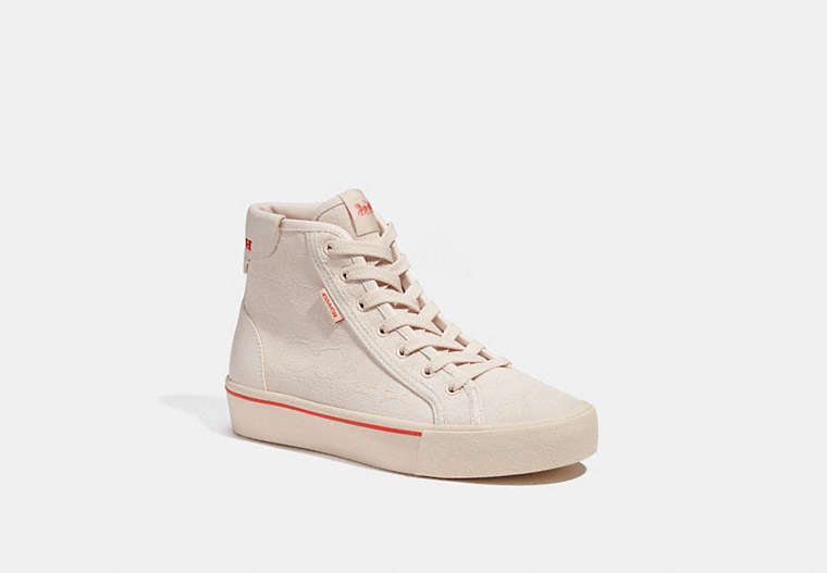 CITYSOLE ハイ トップ プラットフォーム スニーカー シグネチャー ジャカード キャンバス