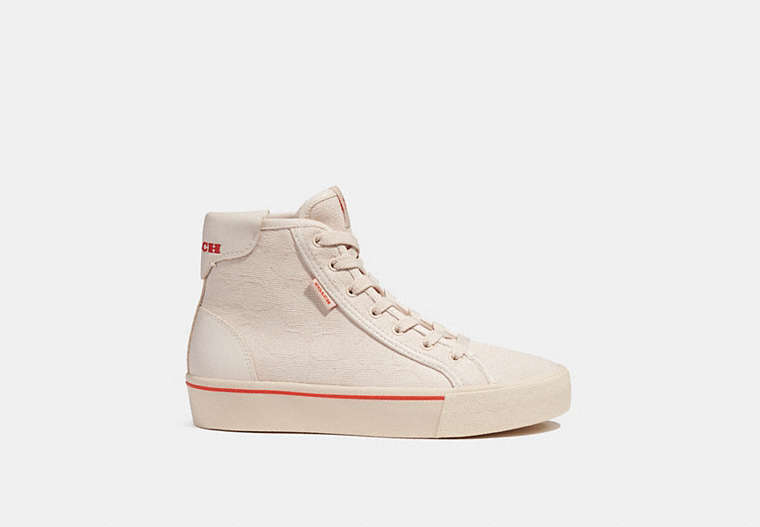 CITYSOLE ハイ トップ プラットフォーム スニーカー シグネチャー ジャカード キャンバス