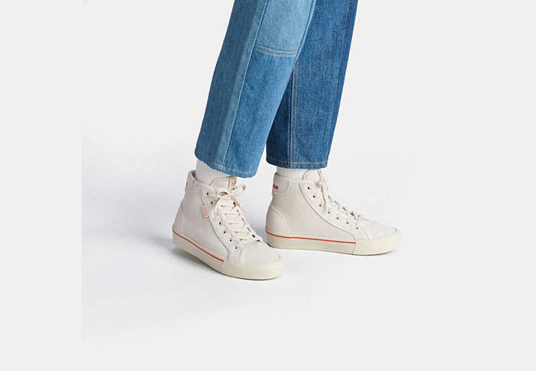 CITYSOLE ハイ トップ プラットフォーム スニーカー シグネチャー ジャカード キャンバス