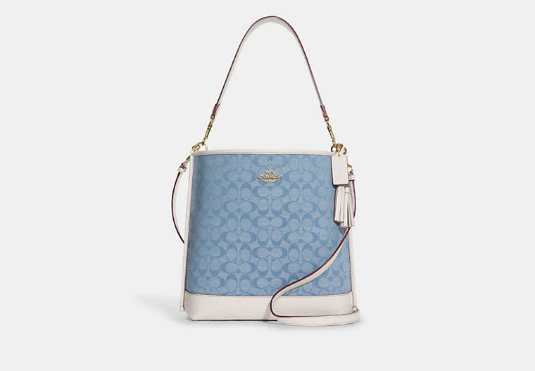 Mollie Bucket Bag In Signature Chambray
