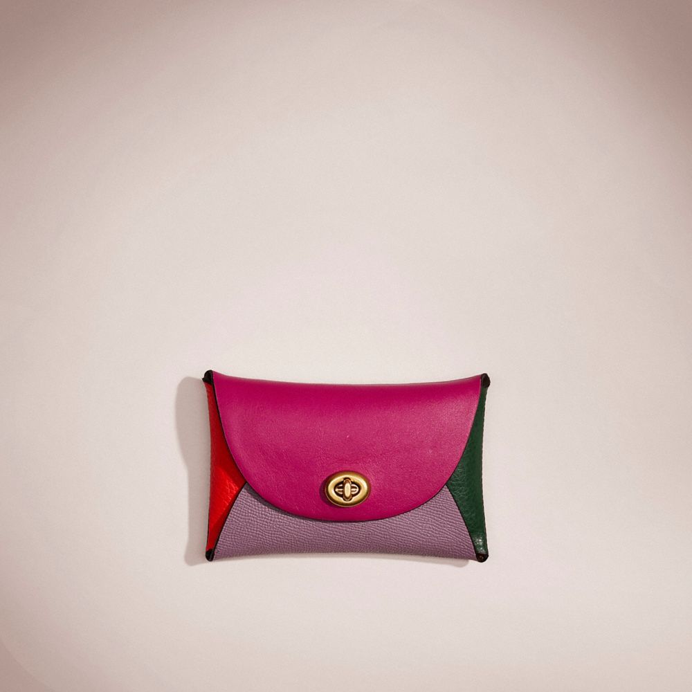 Coach Remade Colorblock Medium Pouch In Multi
