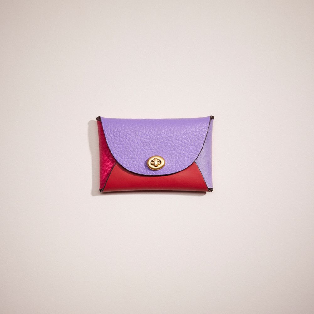 Coach Remade Colorblock Medium Pouch In Purple Multi