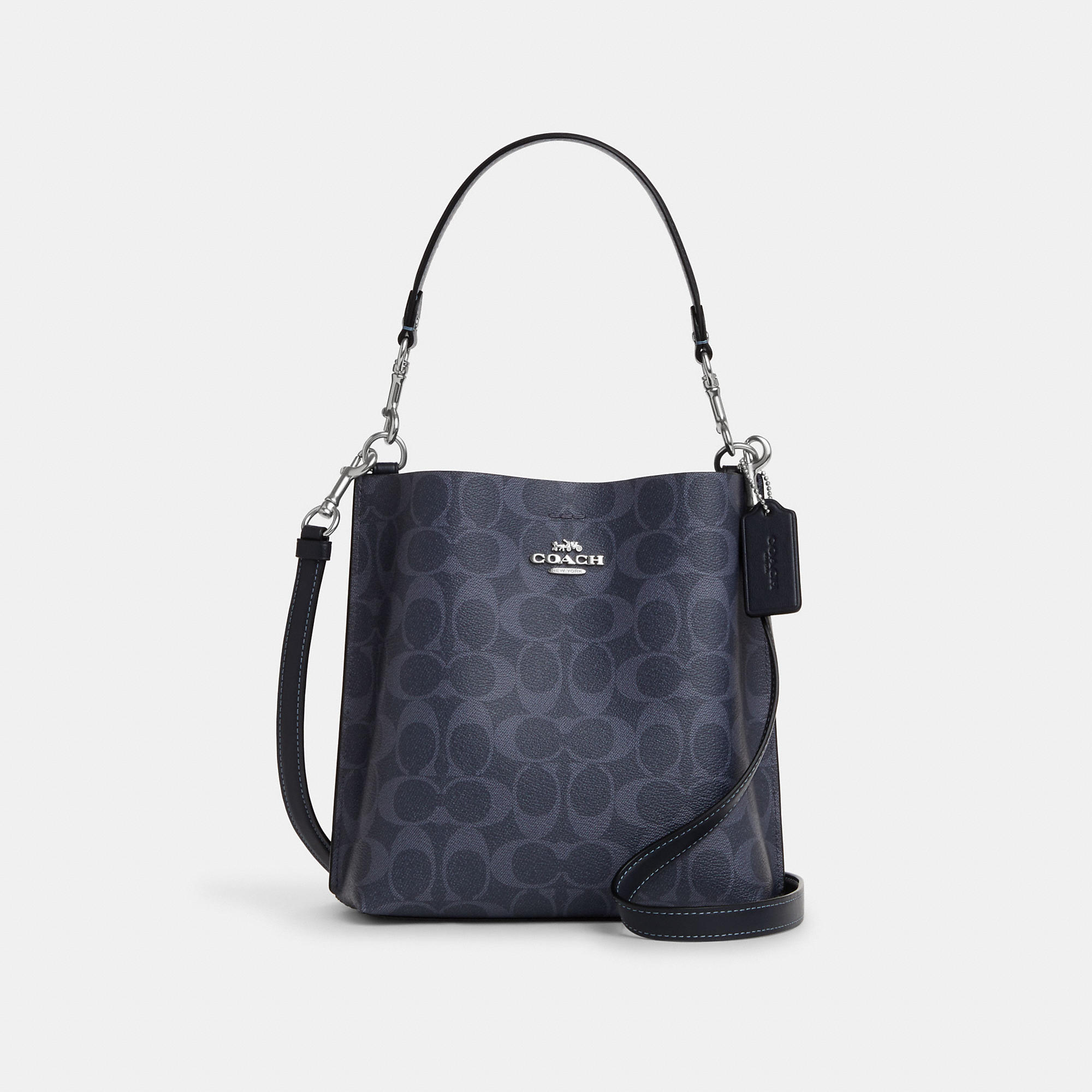 Coach Outlet Mollie Bucket Bag 22 In Signature Canvas In Blue
