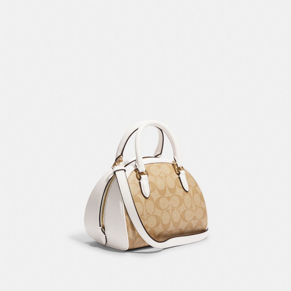 Coach Sydney Satchel In Signature Canvas With Strawberry Print hakodate