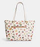 Gallery Tote With Spaced Floral Field Print