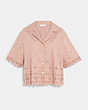 Broderie Anglaise Camp Shirt In Organic Cotton