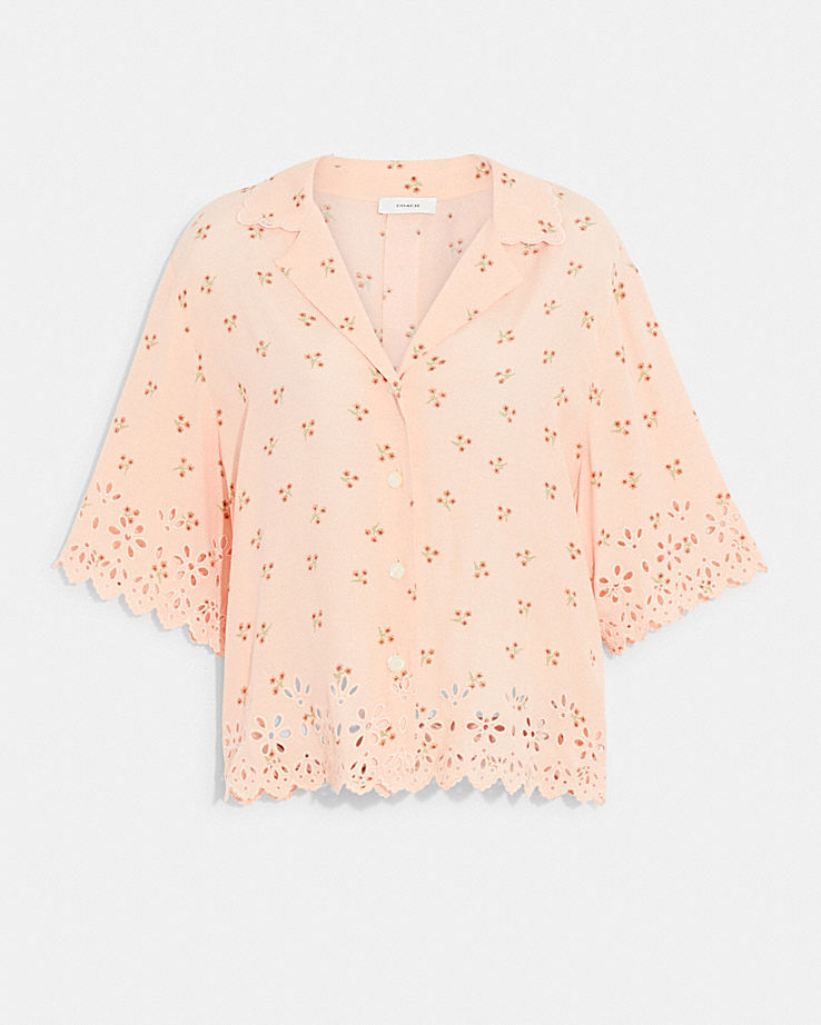 Broderie Anglaise Camp Shirt