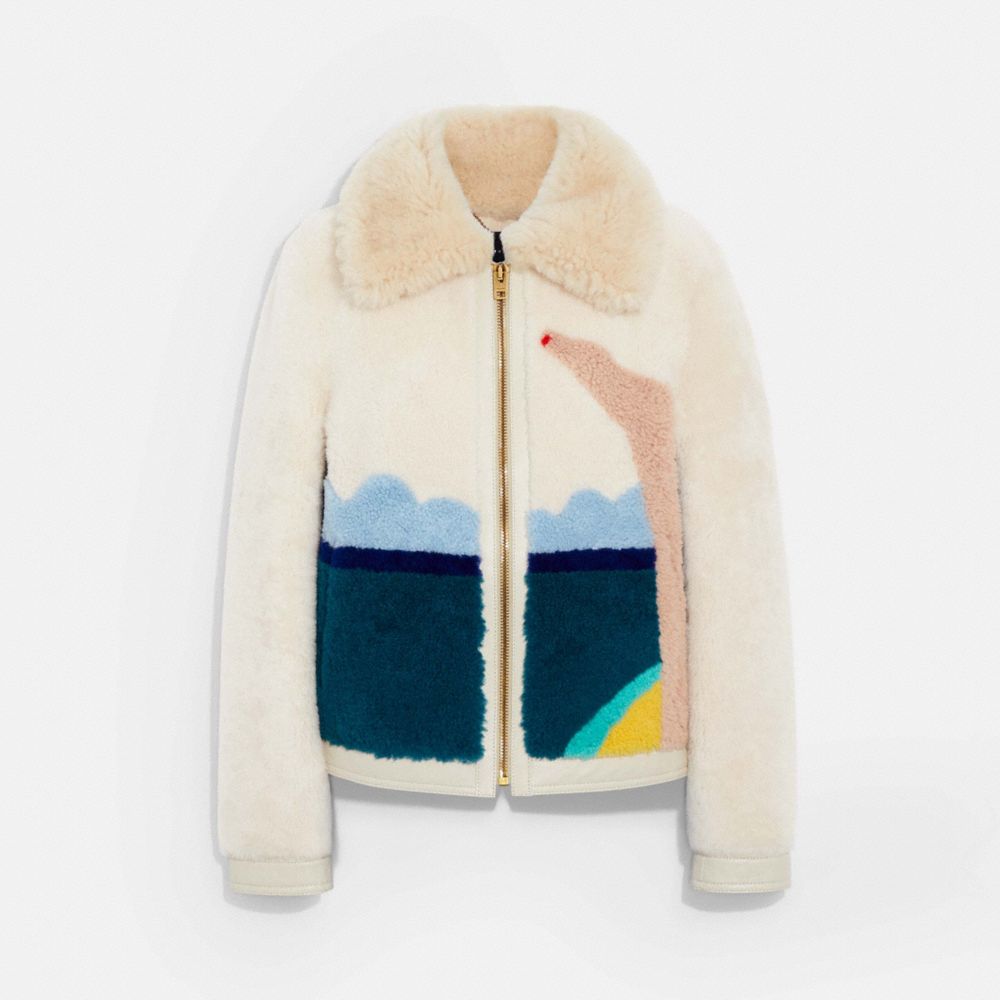 COACH® | Coach X Tom Wesselmann Shearling Jacket