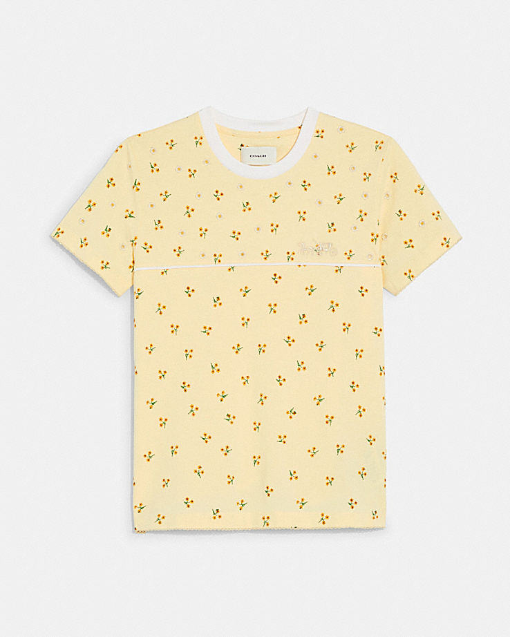CoachDitsy Floral T Shirt In Organic Cotton