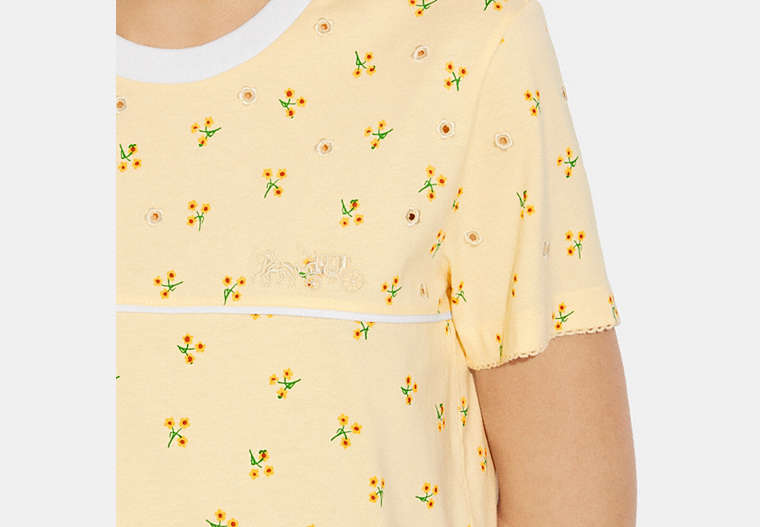 Ditsy Floral T Shirt In Organic Cotton