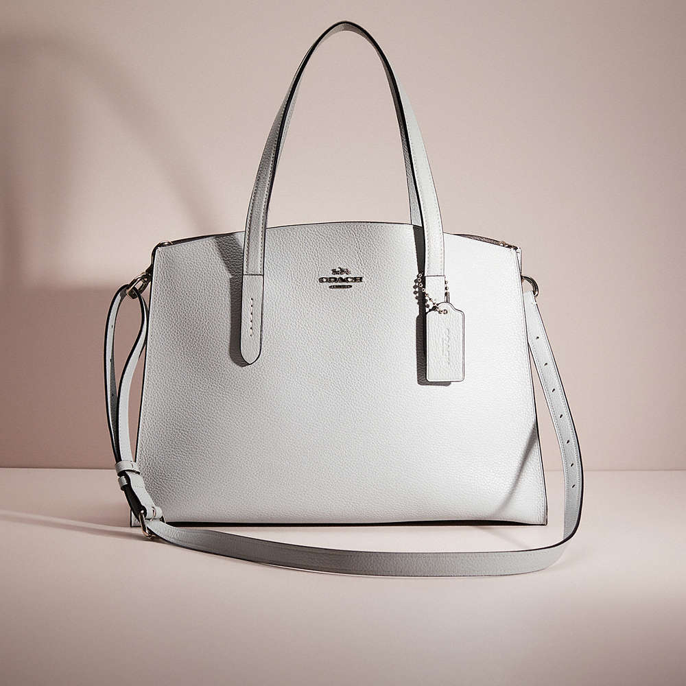 Coach Restored Charlie Carryall In Silver/sky