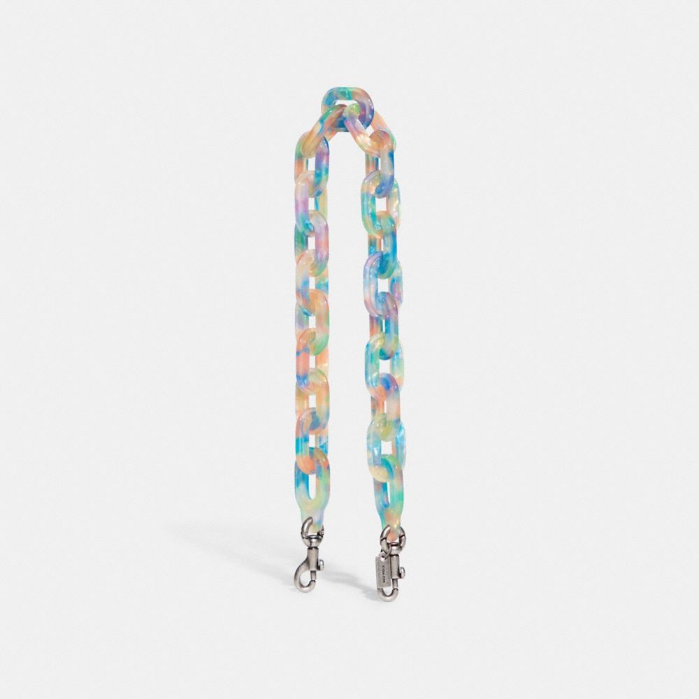 Coach Short Chain Strap With Recycled Resin In Light Antique