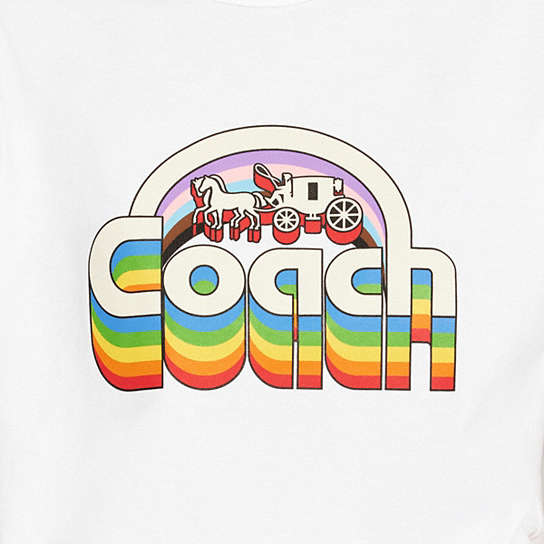 COACH® | Rainbow Horse And Carriage T Shirt In Organic Cotton