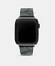 COACH®,APPLE WATCH® STRAP, 42MM AND 44MM,Signature Canvas,Black,Front View