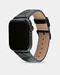COACH®,APPLE WATCH® STRAP, 42MM AND 44MM,Signature Canvas,Black,Angle View