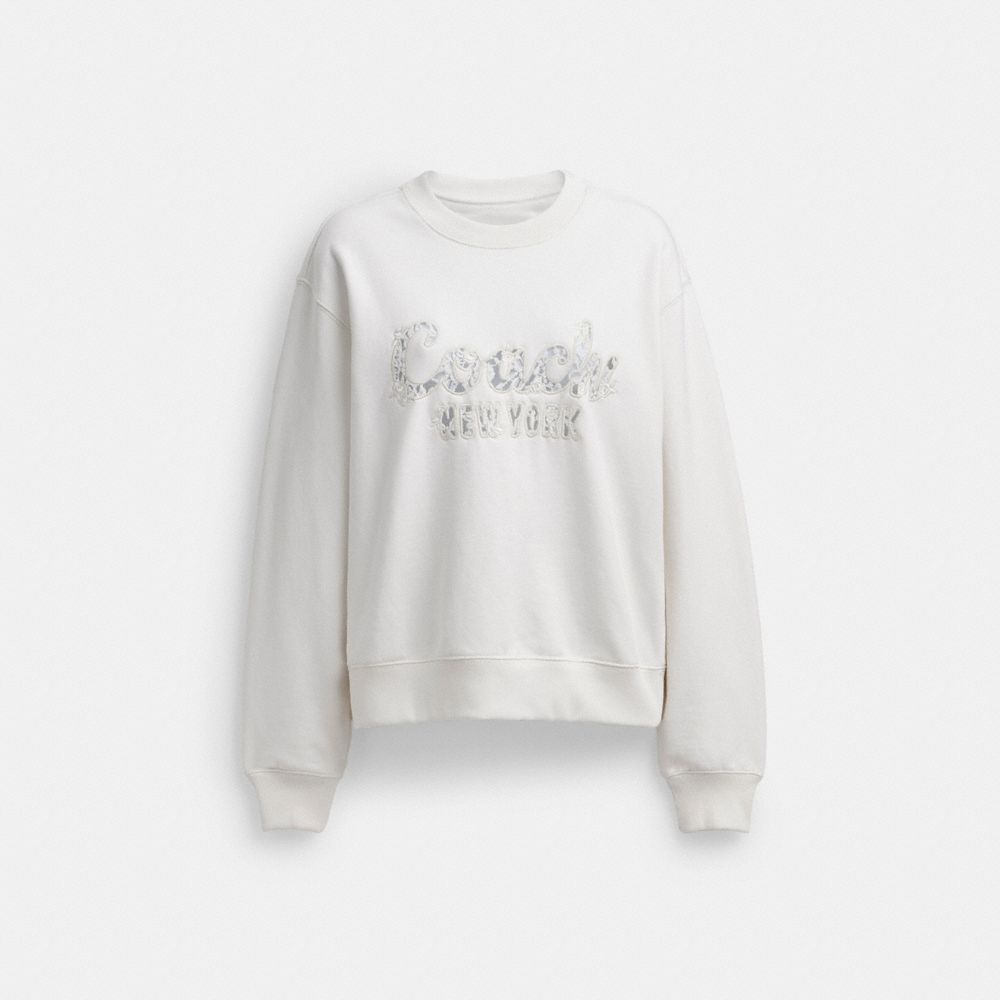 Cursive Coach Embroidered Sweatshirt, ProductTile