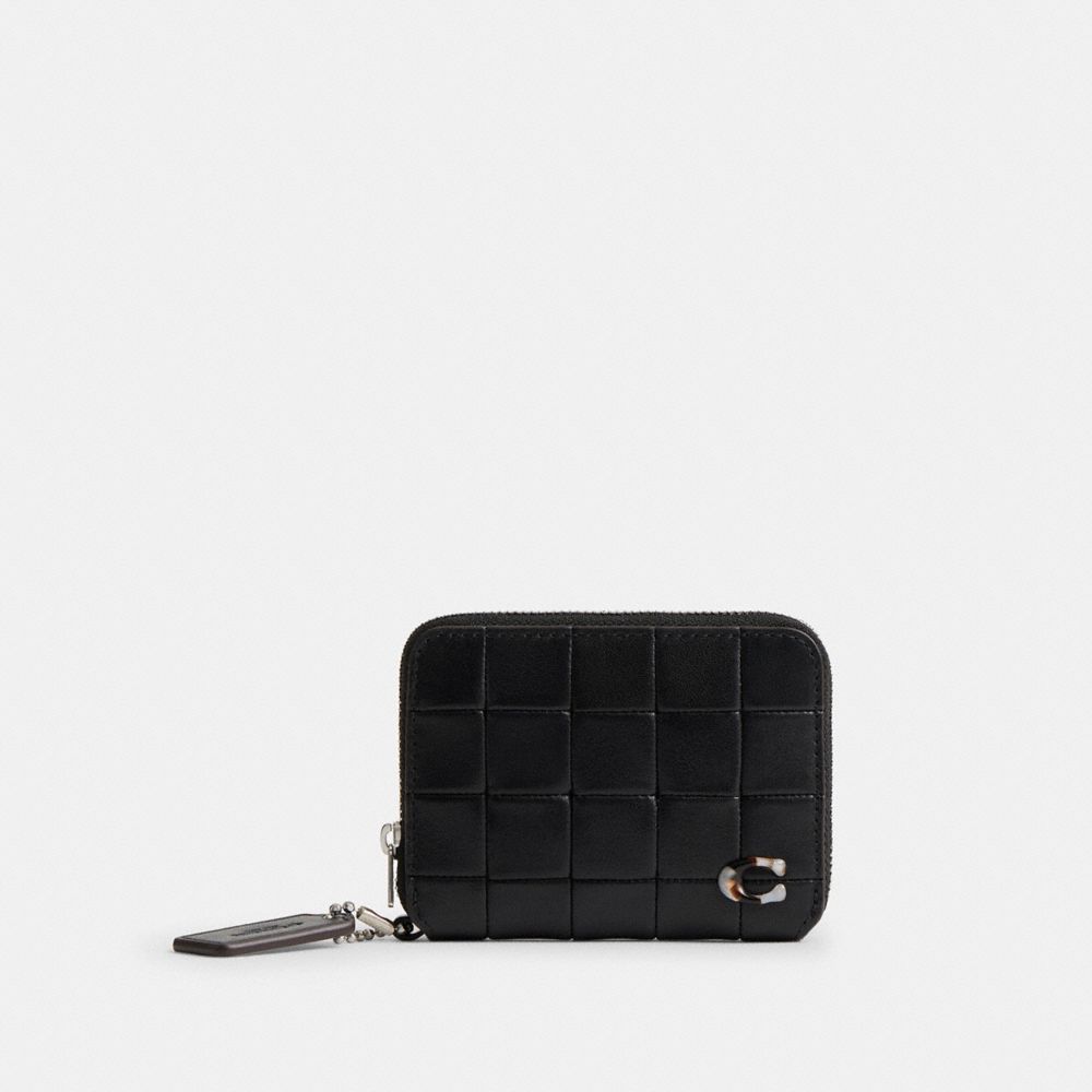 Zip Around Wallet In Checkerboard Upcrafted Leather, ProductTile