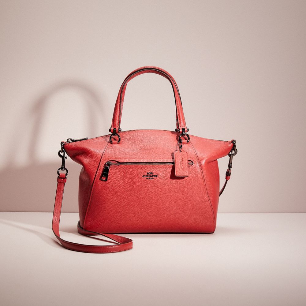Coach Restored Prairie Satchel In Dark Gunmetal/terracotta