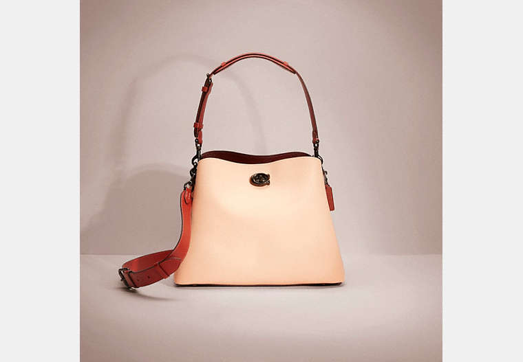 Restored Willow Shoulder Bag In Colorblock With Signature Canvas Interior