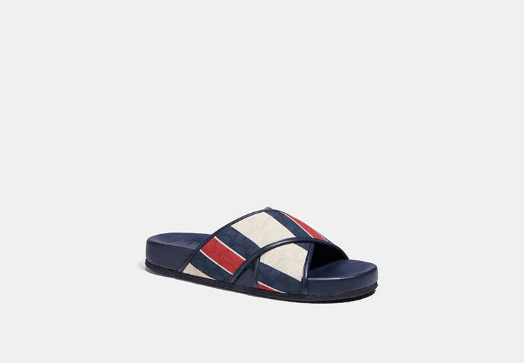 Crossover Sandal With Stripes