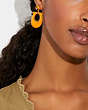 Large Signature Enamel Earrings