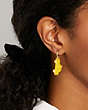 COACH®,CITY MISMATCH EARRINGS,Plated Brass,Gold/Multi,Detail View