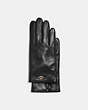 Coach Plaque Leather Tech Gloves
