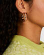 Large Signature Enamel Hoop Earrings